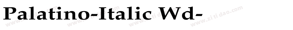 Palatino-Italic Wd字体转换